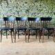 Set of four vintage bentwood bistro chairs.