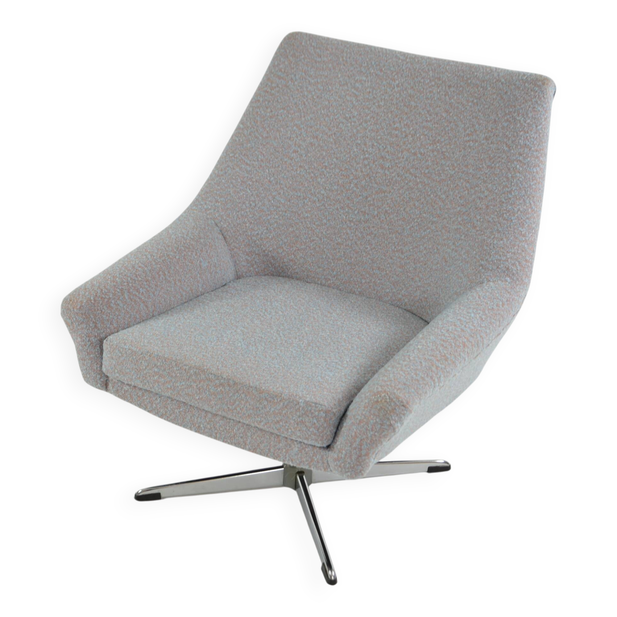 Modernist shell armchairs from the 1970s.
