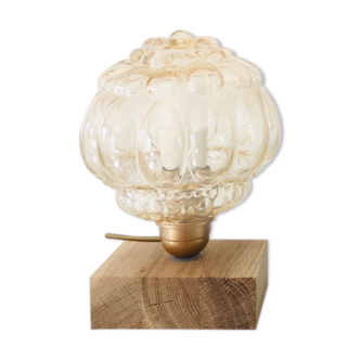 Moulded glass lamp