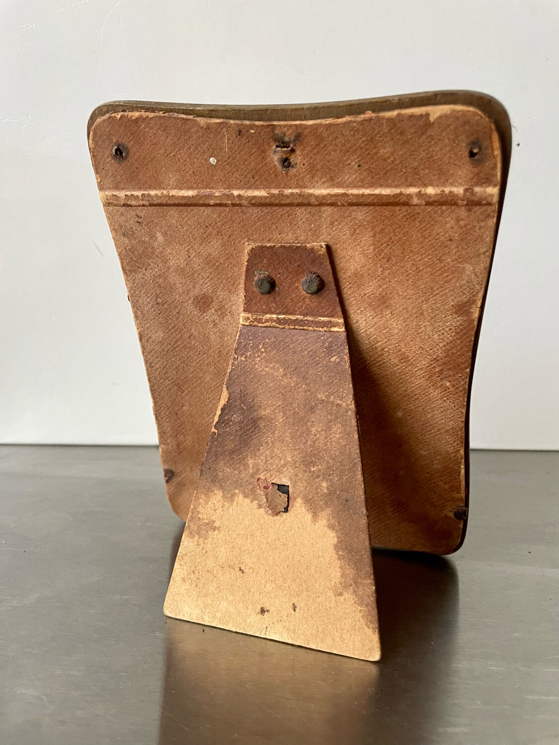 Antique  art deco mahogany wooden frame measurements 20 cm x 14.5 cm  convex glass