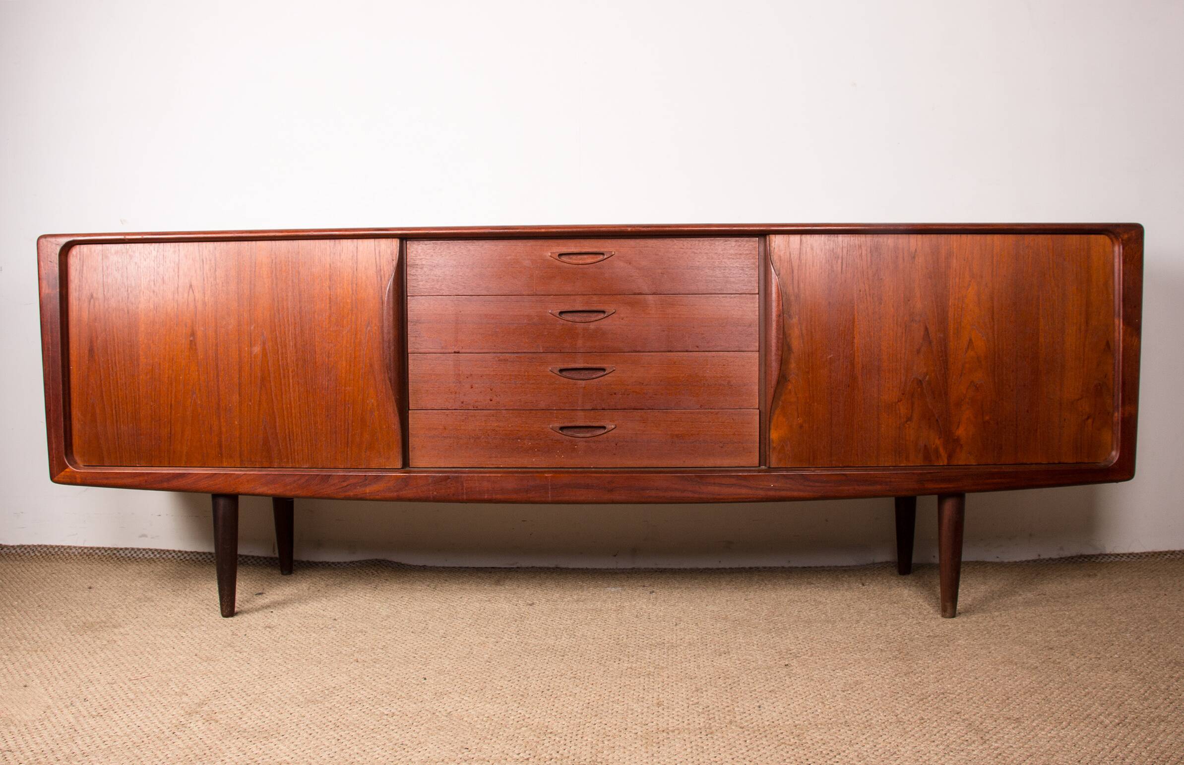 Enfilade Danoise en Teck par Henry Walter Klein pour Bramin 1960.