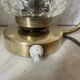 Pair of 1950s brass and glass bedside lamps