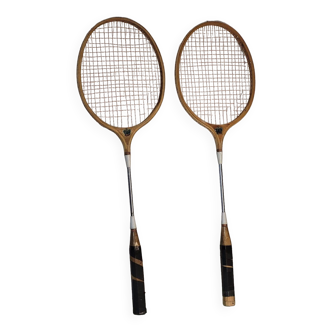 Pair of badminton rackets