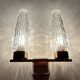 Vintage Glass & Brass Wall Light