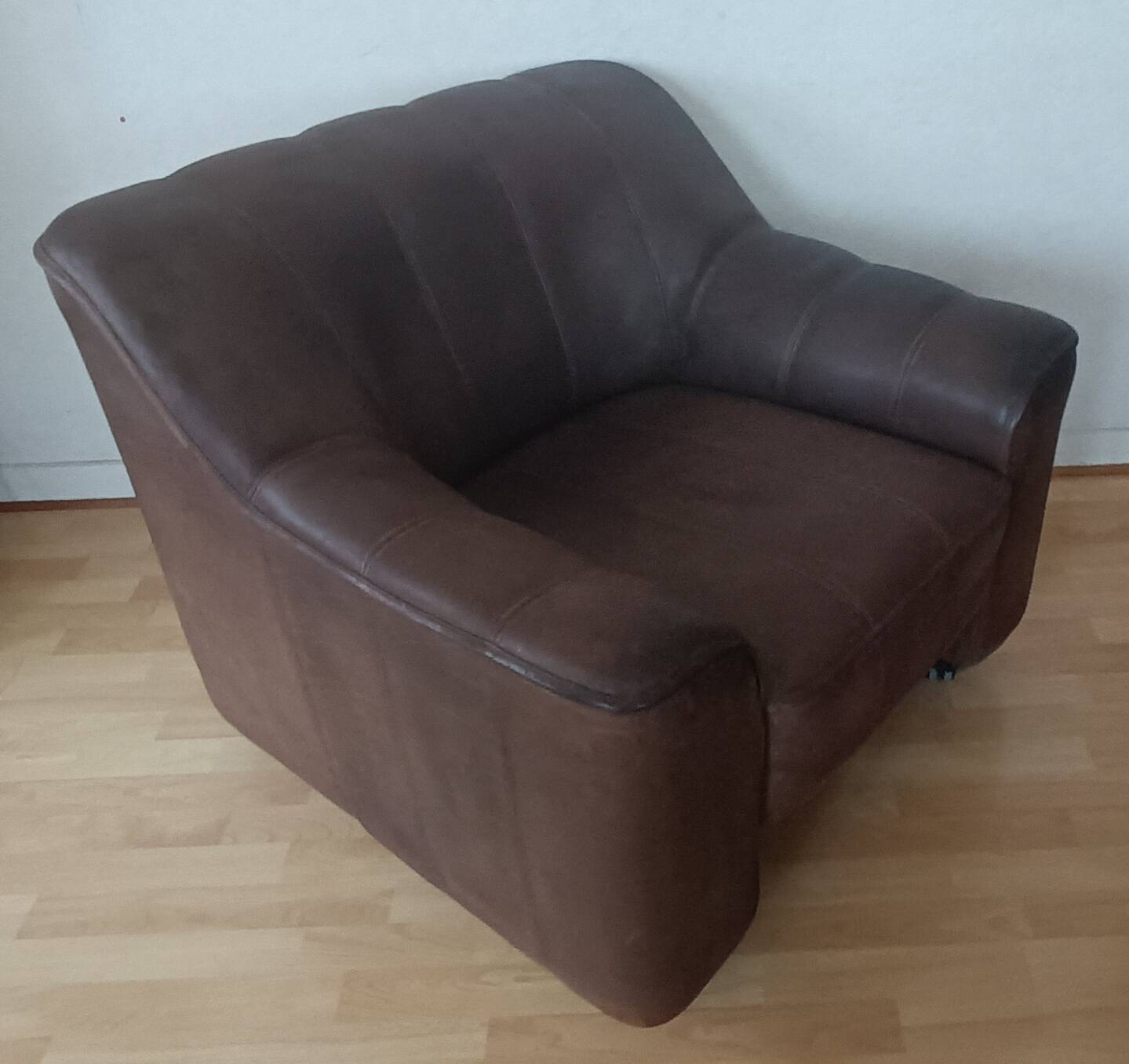 Swiss club chair by Sede Designer Leather Model DS44 1970s