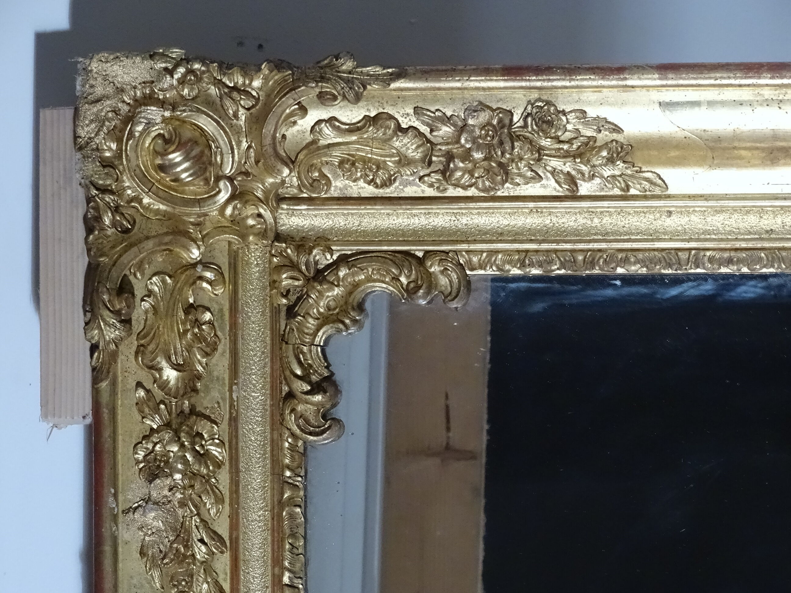 Mirror end XIXth century, 75x170cm