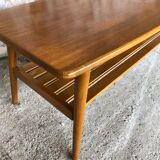 Scandinavian teak coffee table in the 70s
