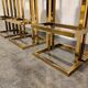 Belgochrom brass bar stools, set of 3, 1970s
