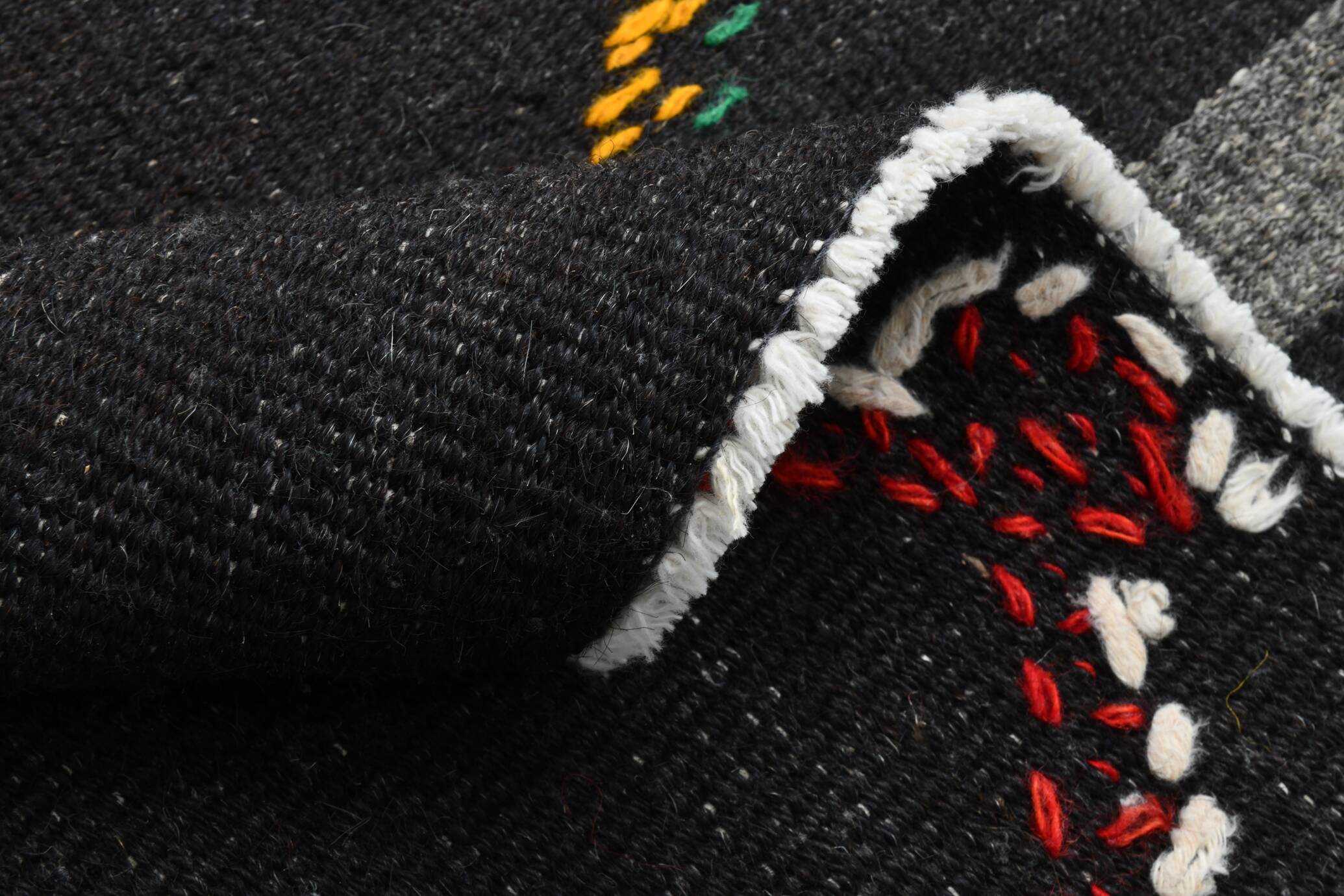 8x11 Gray & Black Striped Pattern Turkish Kilim Rug, 235x337Cm