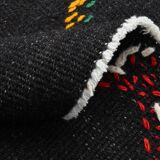 8x11 Gray & Black Striped Pattern Turkish Kilim Rug, 235x337Cm