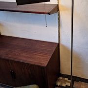 Mid century brass banker's adjustable floor lamp, 1970s