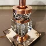 Art Deco mirror lamp, copper and glass