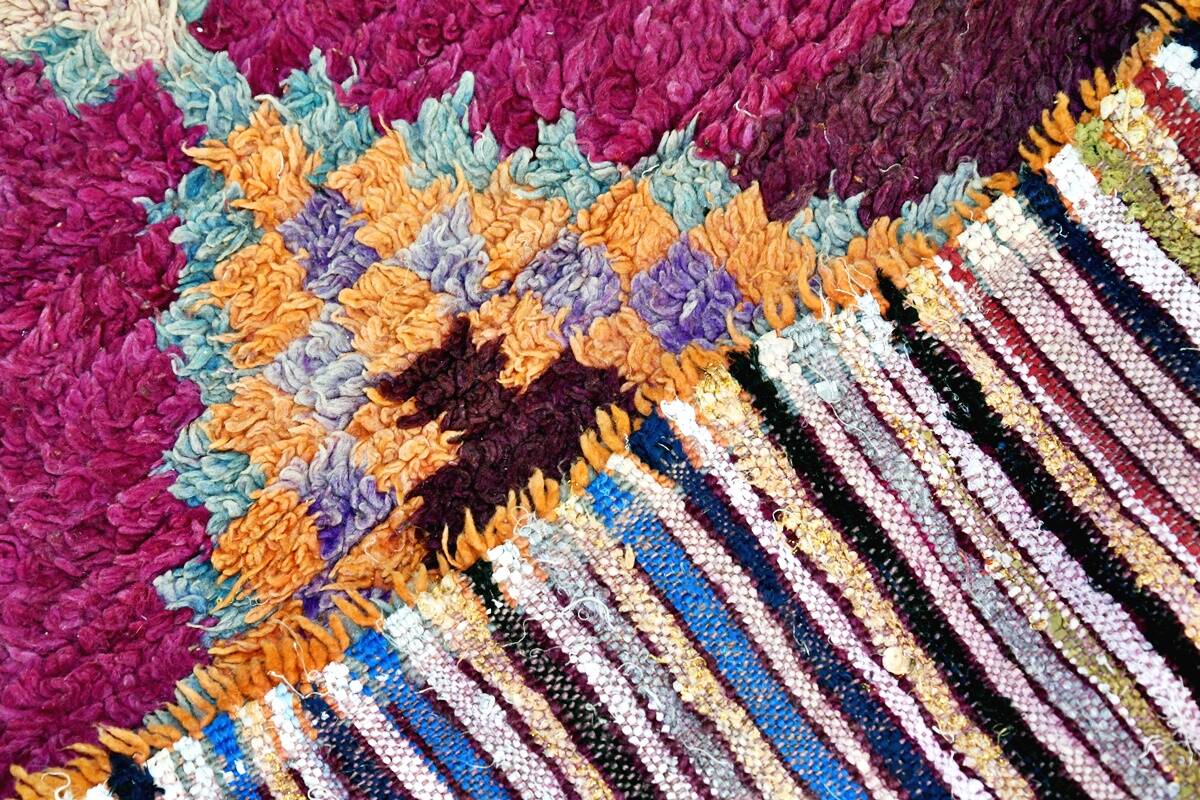 Vintage Berber hallway rug