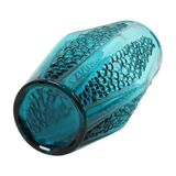 Vase à bulles vintage design bleu Stolle Nieman 1970