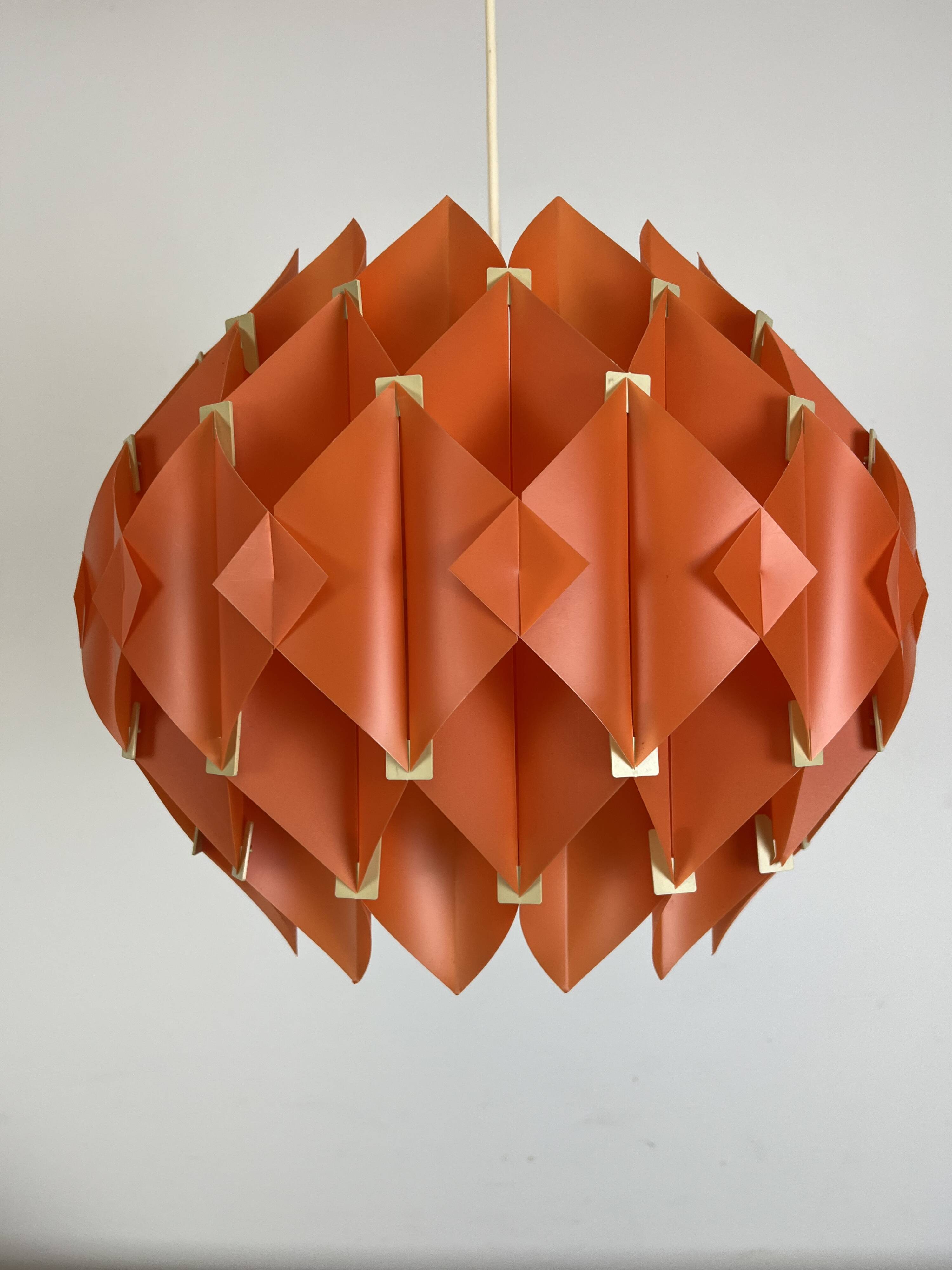 Butterfly pendant light by Lars Schioler for Hoyrup, 70s vintage style