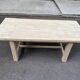 Table de ferme extensible à volets rénovée en bois massif 140-200cm