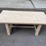 Extendable farmhouse table with renovated solid wood flaps 140-200cm