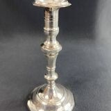 Bougeoir flambeau en bronze argenté de style Régence