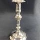Regency style silver-plated bronze torch candle holder