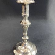 Regency style silver-plated bronze torch candle holder