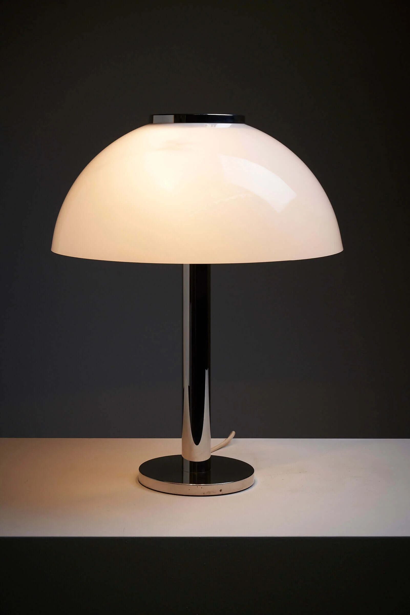 Plexi & chrome table lamp by Beisl Leuchten