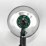 Vintage Industrial Metal & Beech Wood Table Lamp, Restored, 1970s