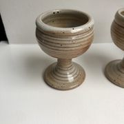 Trio de coquetiers en grès du marais années 60-70