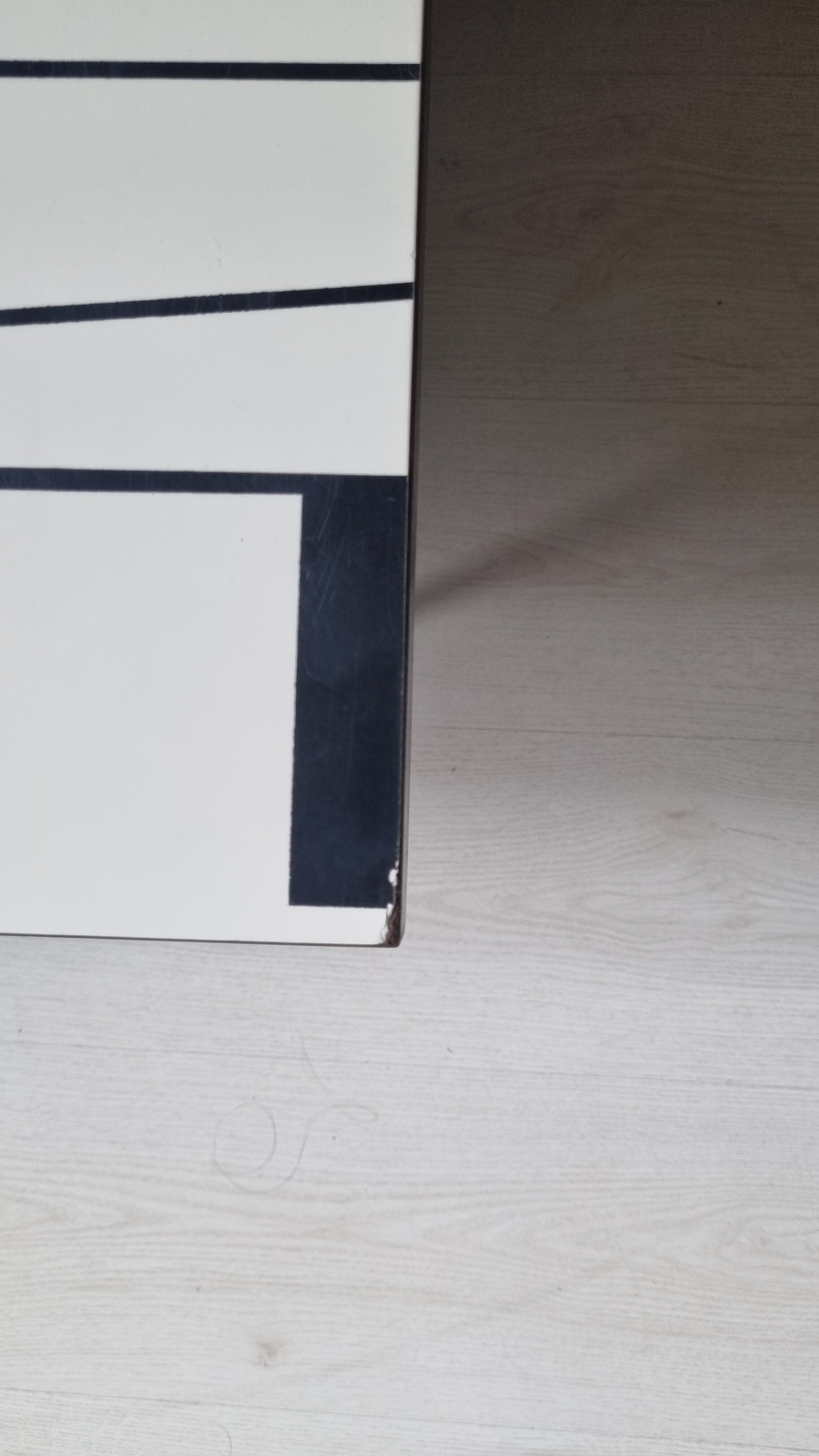 Mid century black and white graphic formica coffee table