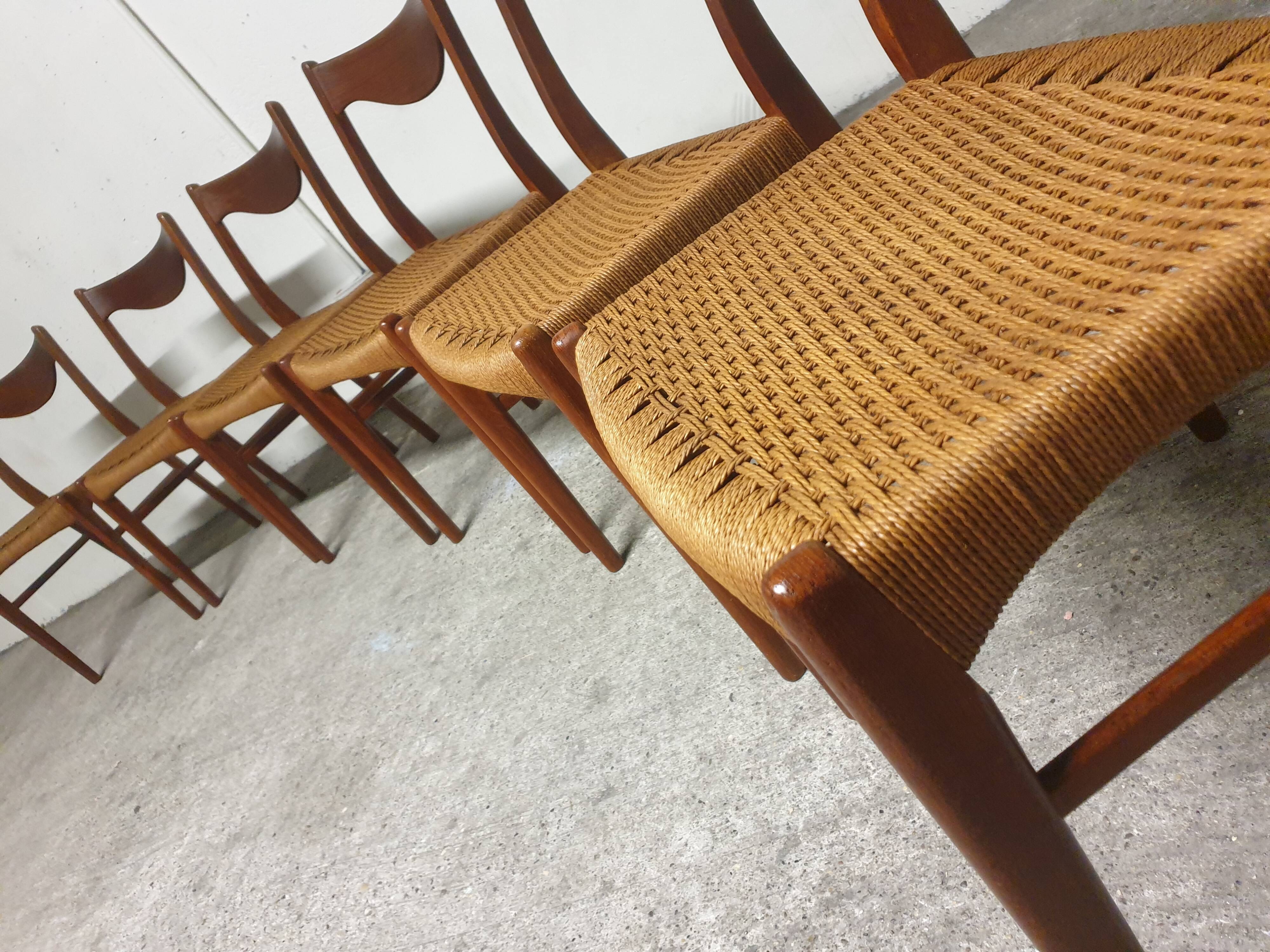 Set of 6 Mid-Century Danish Teak Chairs