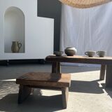 Rattan suspension or shade in the shape of a braided undulating circular tray d:80