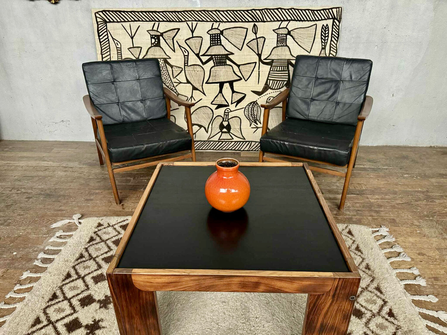 Pair of Thonet Boomerang armchairs designed by Antonin Suman