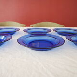 Lot de 6 assiettes creuses bleues Arcoroc