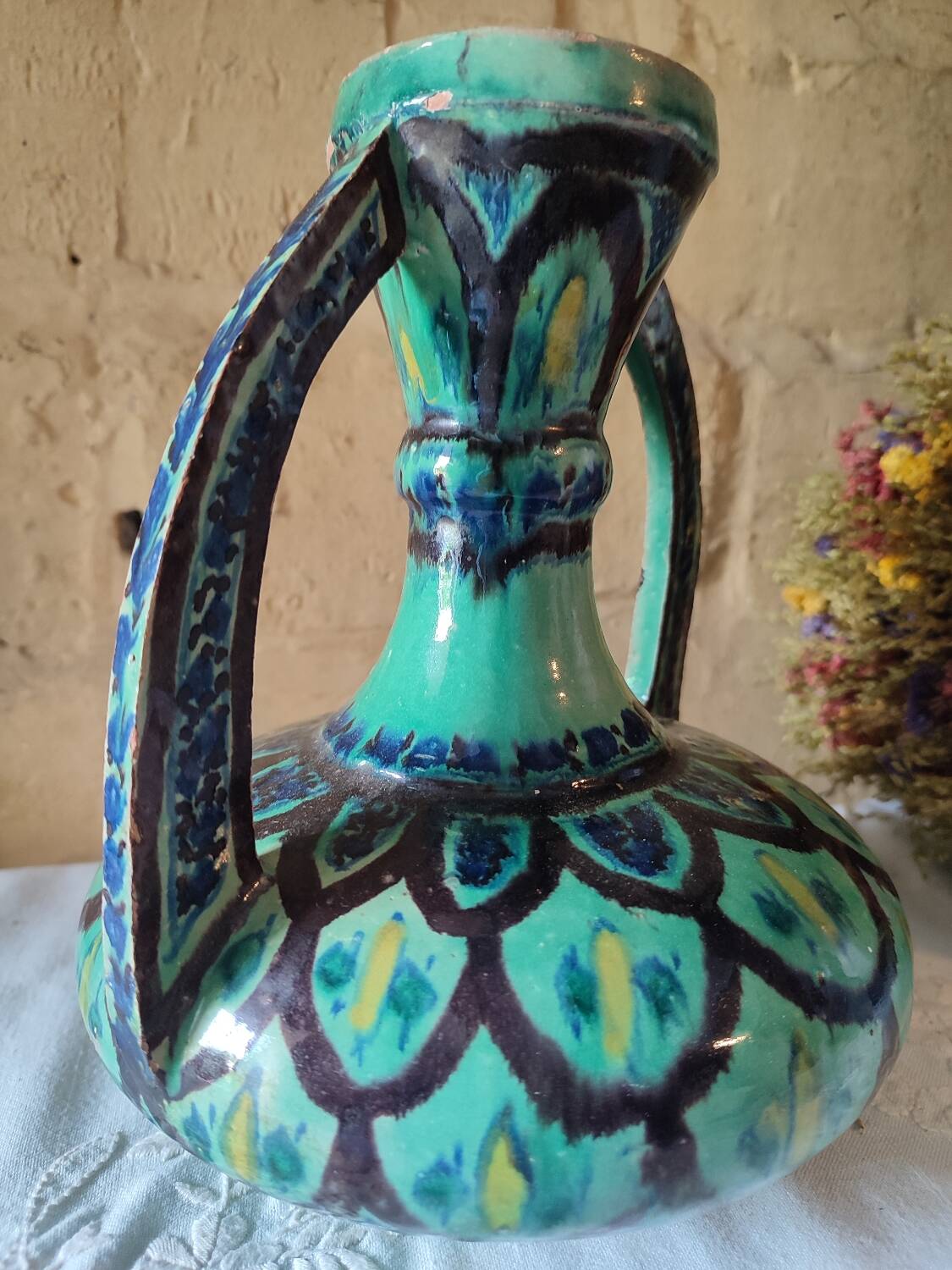 Vase with traditional ceramic handles North Africa