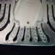 Maison Christofle White Metal Asparagus Dish and Tongs