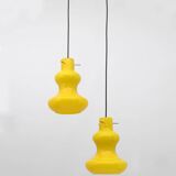 Suspensions en verre de Murano style moderne du milieu du siècle, paire des années 60, Vistosi