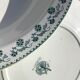 2 Plates Terre de Fer Moulin des Loups Georgette dark green diameter 28cm