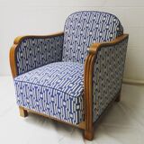 Armchair 1930s, reclining, fully restored