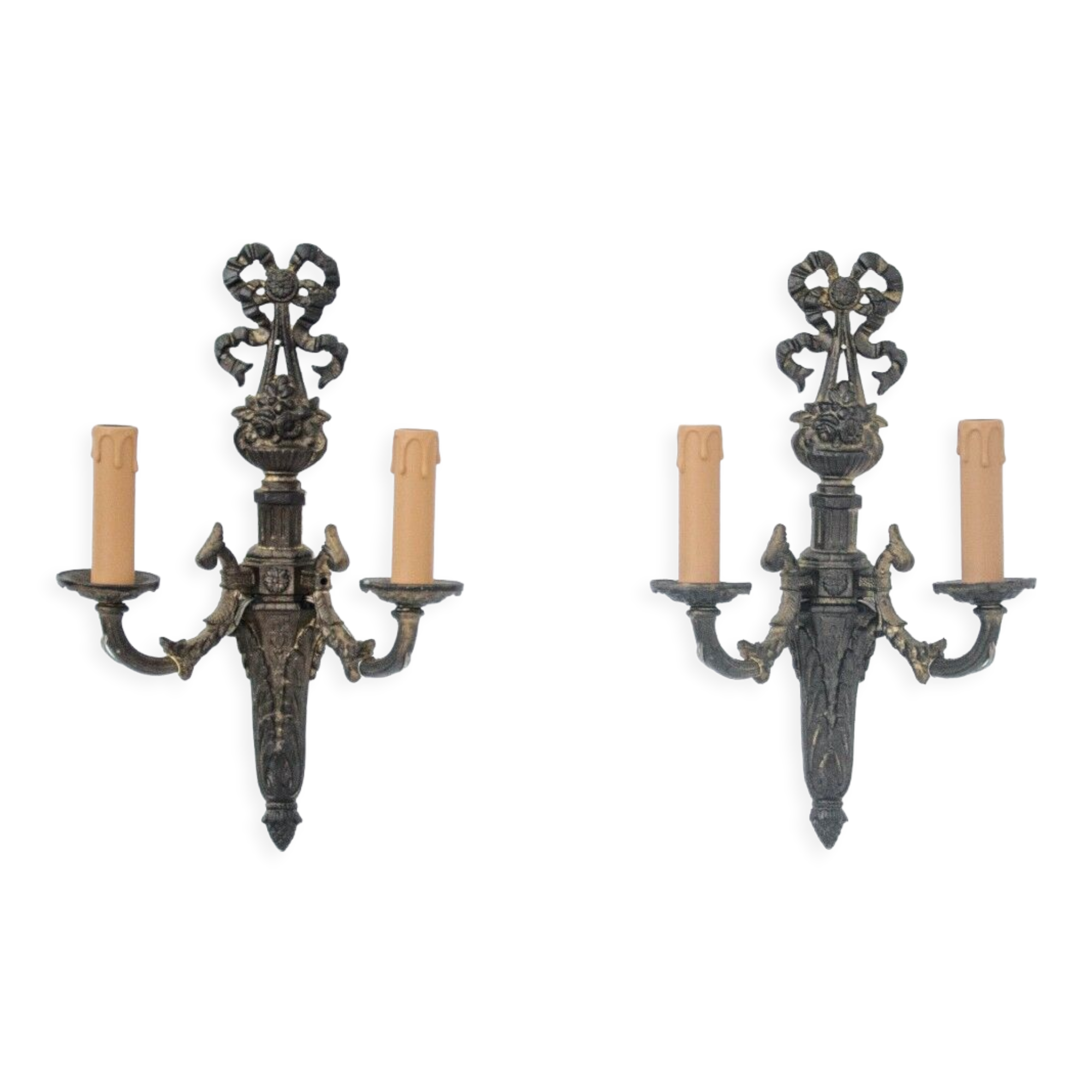 Pair of wall lamps, France, around 1890.