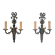 Pair of wall lamps, France, around 1890.