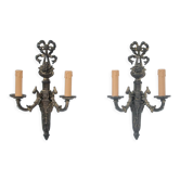 Pair of wall lamps, France, around 1890.