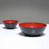 Pair of bowls "Krenit" steel enamelled by Krenchel for Torben Orskov