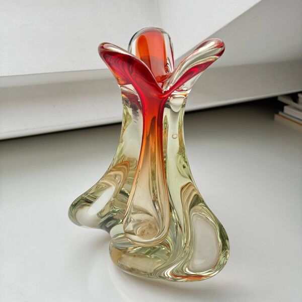 Grand vase d'art Val Saint Lambert