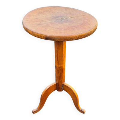 Guéridon XIXe siècle. Petite table d’appoint en noyer