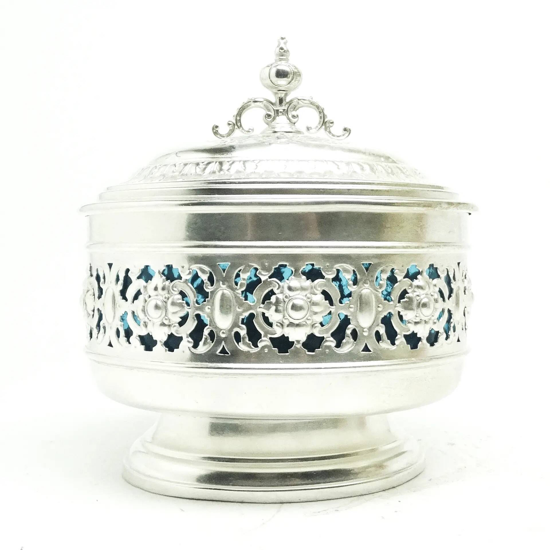 Sugar bowl, Eclecticism, silver-plated brass, WMF, Germany, 19th century