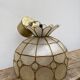 Mother-of-pearl and brass pendant lamp vintage circa 1960