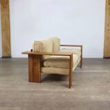 Afra & Tobia Scarpa ‘Artona’ Sofa In Elm And Linen For Maxalto, 1975