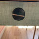 Green water Formica table with its 2 extensions.