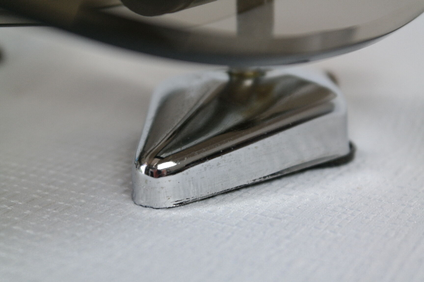 Pair of smoked glass and vintage chrome wall lamps