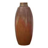 Vintage flamed stoneware vase, Denbac vase