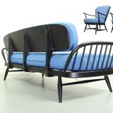 Canapé-lit modèle '355' et 2 fauteuils windsor, Lucian Ercolani pour Ercol